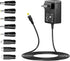 5V 2A AC Adapter, Basicvolt Versatile 5Volt 2Amp Power Supply Wall Charger Power Adapter w/ 8 Tips for Camera, BT Speaker, GPS, USB Hub, TV Box, W...