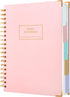Hardcover Spiral Notebook with Tabs 7"x10" Large Spiral Lined Journals for Women with Dividers 240 Pages College Ruled Composition Notebook 5 Subj...