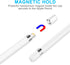 Magnetic Replacement Cap for Apple Pencil 1st Generation - with Silicone Protective Cap Holder (White)...