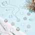 UNICRAFTALE 30pcs DIY Blank Dome 304 Stainless Steel Pendant Making Kits Flat Round Bezel Tray Charms with Glass Cabochons Blank Bezel Pendant Tra...