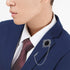 Huture 3PCS Men's Brooch Suit Pin Badge with Chains Brooch Buckle Chain Collar Lapel Pin for Men Shirt Collar Pin Chain Brooch Decoration Metal Br...