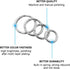 16PCS Spring O Ring Zinc Alloy Round Carabiner Snap Trigger Buckle DIY Clip 4 Styles for Key Chains Bag...