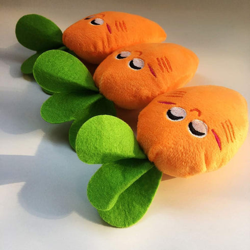 Orange Vegetable Carrot Shape Chewing Plush Toy for Pets,Dog Cat Plush Bite Squeaker Pet Interaction Toy,Dogs...