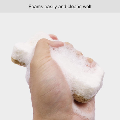 Natural Sponge, Sponges Individually Wrapped, Non Scratch Kitchen Cleaning Sponge Scouring Pad Cellulose Coconut Scrubbing Sponge for Washing Dish...