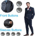 22 Pieces Genuine Smoke Mother of Pearl Blazer Buttons Suit Buttons Set 20mm 15mm Natural Grey MOP Buttons Bulk for Men (Smoke MOP)...
