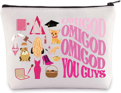 Elle Woods Cosmetic Makeup Bag Musical Theatre Gifts Omigod Omigod Omigod You Guys Makeup Zipper Bag Elle Woods Merchandise (Omigod)...