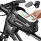 Bike Phone Holder Bike Frame Bag Bike Phone Holder Bag Touchscreen Bike Bag Phone Mount Bag Bike Cell Phone Bag for Men Compatible Phone Under 7.2...
