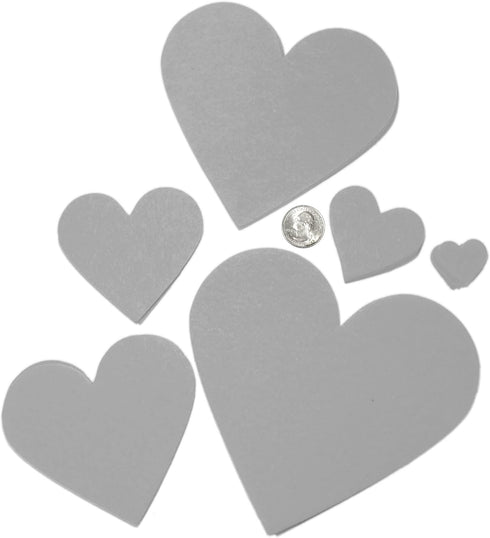 Playfully Ever After 1 to 6 inch Multi-Size Pack Stiff Felt Hearts 18pc (Red, Pink, & White Combo)...