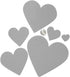 Playfully Ever After 1 to 6 inch Multi-Size Pack Stiff Felt Hearts 18pc (Red, Pink, & White Combo)...