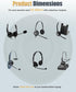 BINGLE Upgraded Headset 50mm Ear Cushion Replacement Designed for HW251N HW261N H251 H251N H261 H261N Blackwire 3210 3220 Jabra Pro 920 9450 Biz 2...