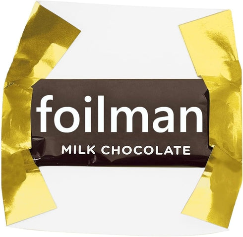 Foil Wrapper - Pack of 100 Candy Bar Wrappers with Thick Paper Backing - Folds and Wraps Well - Best for Wrapping 1.55Oz Candies/Chocolate Bars/Gi...