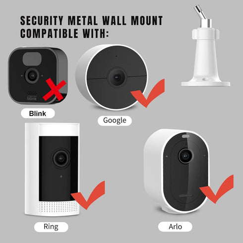 3 Pack Security Camera Wall Mount for Arlo Pro, Arlo Pro 2, Arlo Ultra, Arlo Pro 3, Arlo Essential Spotlight Camera, Adjustable Security Indoor/Ou...