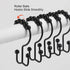 Shower Curtain Hooks, Goowin Shower Curtain Rings, Stainless Steel Black Shower Curtain Hooks, Shower Curtain Rings Rust Proof, Free Sliding Doubl...