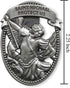 Silver Tone Zinc Alloy Archangel St Michael Protect Us Visor Clip, 2 1/4 Inch...