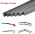 4-Piece Bracketless Wiper Rubber Filler Strip, 26 Inch Size Adjustable Wiper Substitution Rubber, Suitable for Front, Rear Windshield, Doors, Wind...