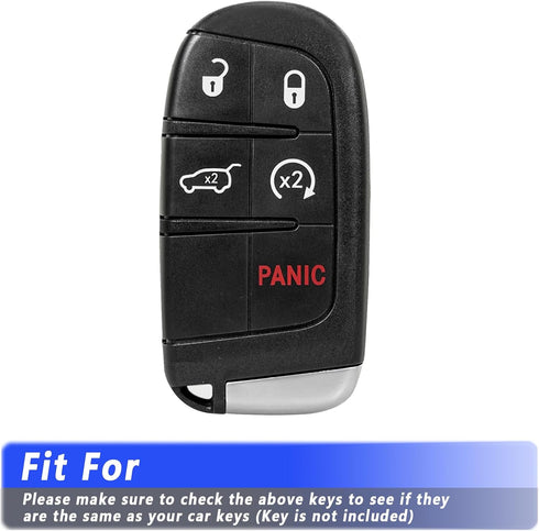 Jeep Silicone Key Fob Cover Fit for Dodge Durango Journey Dart Challenger Jeep Compass Renegade Grand Cherokee Fiat 500X Chrysler Car Accessories ...