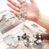 4 Pcs Rosary Beads Catholic, FineGood Cross Car Mirror Hanging Accessories Blessing Auto Rear View Mirror Pendant Car Decor Interior...