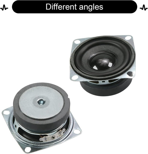 Fielect 2Pcs DIY Magnetic Speaker 3W 4 Ohm Full Range Audio Speaker Stereo Woofer Loudspeaker Replacement for Arduino, 52mm Diameter...