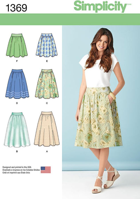 Simplicity 1369 Women's Skirt Sewing Pattern, Sizes 14-22...