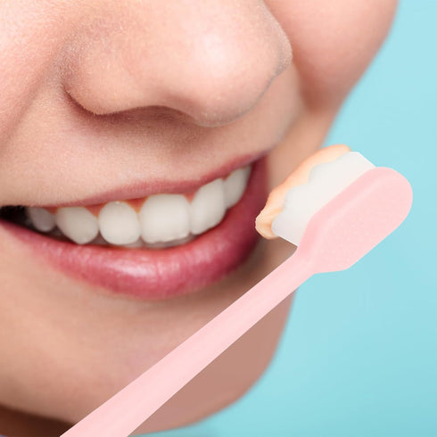 4PCS Toothbursh, Nordic-Inspired Premium Nano Toothbrush, Ultra-fine Soft Toothbrush with Soft Bristles for Sensitive Gums and Teeth (Pink, Green,...