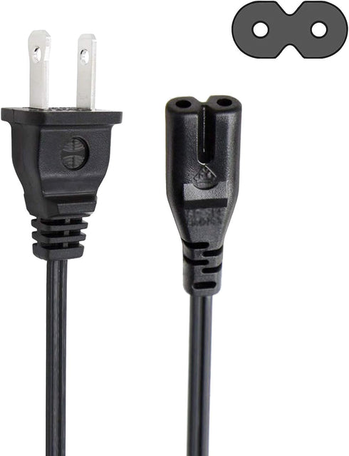 8ft Power Cord for Samsung Soundbar Sound bar Subwoofer Home Audio Theater,Game Day Rechargeable Speaker System Power Cord 2 Prong 18AWG IEC C7 AC...