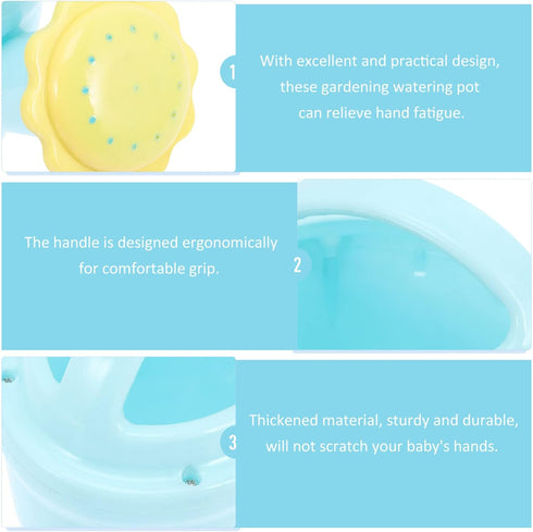 STOBOK Watering Can, 2pcs Toys Watering Can Watering Can Toy with Handle Gardening Tools Beach Sand Toys for Indoor and Outdoor, Bath Toys...