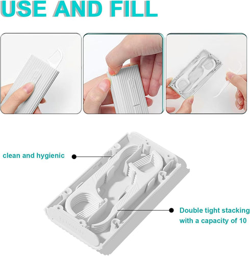 Holy Rose Dental Floss Portable Dispenser 4 Boxs,Travel Floss Picks Case 2 Box with Adults Floss Sticks 160 Count,Flosser Toothpick is Cleaning Te...