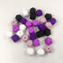 50pcs Purple Series Silicone Hexagon Beads 14mm Silicone Pearl Geometric Polygon Beads for Keychain Jewelry DIY Beading Mom Necklace...