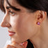 Humble Chic Small Square Stud Earrings for Women - 10mm Gold-Tone Glitter Statement Post Ear Studs...