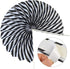 18pcs Party Hanging Paper Fans Set Black White Round Paper Fans Decorative Pattern Folding Fan Halloween Hanging Garlands for Halloween Birthday W...
