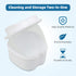 Annhua Dental Orthodontic Retainer Case Cleaning, Denture Cup Holder Case Travel, Denture Retainer Bath Box Storage Soaking Box...