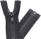 YaHoGa 2PCS #5 52 Inch Separating Jacket Zippers for Sewing Coats Jacket Zipper Black Molded Plastic Zippers Bulk (52" 2pc)...