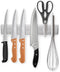 Ninolny 10 Inch Magnetic Knife Strip, Premium Stainless Steel Wall Mounted Kitchen Knives Bar,Space-Saving Powerful No Drilling Magnetic Knife Rac...