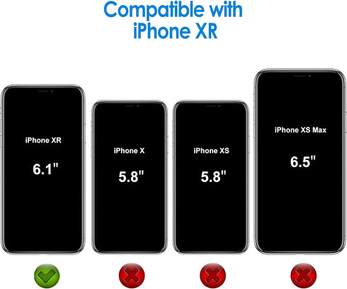 JETech Case for iPhone XR 6.1-Inch, Non-Yellowing Shockproof Phone Bumper Cover, Anti-Scratch Clear Back (Black)...