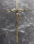 ACHIBANG Gold Crucifix Wall Cross - 10" Catholic Metal Cross with Jesus & INRI, Faith Decor for Wall or Door Display...