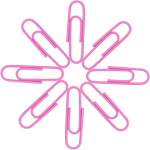 300 Pack Small 33mm Paper Clips - 1.3 Paper Clip Office Supply Accessories - Cute Paper Needle - Vinly Coated Color Bookmark(Pink)...