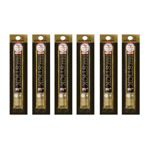 Aufschnitt Grass Fed Beef Jerky Sticks - Low Sodium, Certified Kosher - Halal and Keto Friendly - 6 Pack, Pepper......