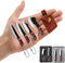 4pcs Pocket Knife Set Mini Chef Cleaver Knife with Leather Sheaths and Iron Case for Box Cutter, Cutting Fruits and Necklace Pendant Decor...