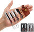 4pcs Pocket Knife Set Mini Chef Cleaver Knife with Leather Sheaths and Iron Case for Box Cutter, Cutting Fruits and Necklace Pendant Decor...