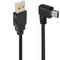 90 Degree Mini USB Cable Angle Mini 5pin USB B Male to USB 2.0 Male Data Sync Charging Extension Cable for GPS Dash Cam Black Left Angle 4.9FT......