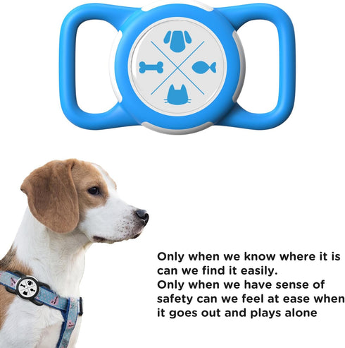 Compatiable with Apple airtag Waterproof Holder, airtag Tracker Protective case, airtag Holder for Dogs/Cats Collar, Silicone Soft Lightweight air...