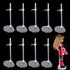 10Pcs Adjustable Doll Stands Display Holders, Action Figure Stand Toy Doll AccessoriesTransparent Plastic Mini Doll Display Stand Support for 11 t...