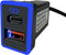 Car Charger PD QC3.0 Fast Charge Type c USB Port Socket Phone Fast Charging, with LED Light Show, for Toyota?Blue-1.3x0.9inch?...