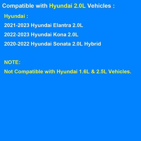 Engine Oil Filter, Replace 26350-2J000, 263502J000, S11913 Compatible with Hyundai 2.0L - 2021-2023 Elantra 2.0L, 2022-2023 Kona 2.0L, 2020-2022 S...