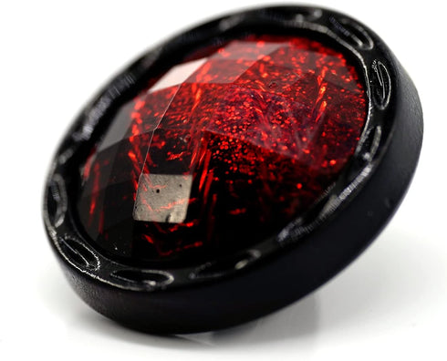 20 pcs Beveled Cut Glass Shiny Red Sewing Shank Buttons for Coats -25mm -1"...