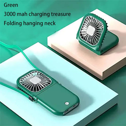 Handheld Quiet Mini Fan,Portable Foldable Desk Fan with 3000mHA Battery Powered and Rechargeable 3 Speed Portable Small Fan for Outdoor Camping, C...