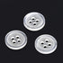 dophee 100pcs Plastic White Buttons for Crafts, 4 Holes Round Clear Sewing Buttons for Clothing Shirt Jeans Clothes DIY and Holiday Decoration - 1...