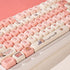Pink Keycaps PBT MOA Profile Cute Pig Custom Keyboard Keycaps DYE-SUB 131 Keys Set for Cherry MX Switches Alice Mechanical Keyboard...