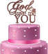 God Gave Me You Cake Topper for Wedding/Engagement/Marriage Party Decorations,Double-faced Rose Gold Glitter...