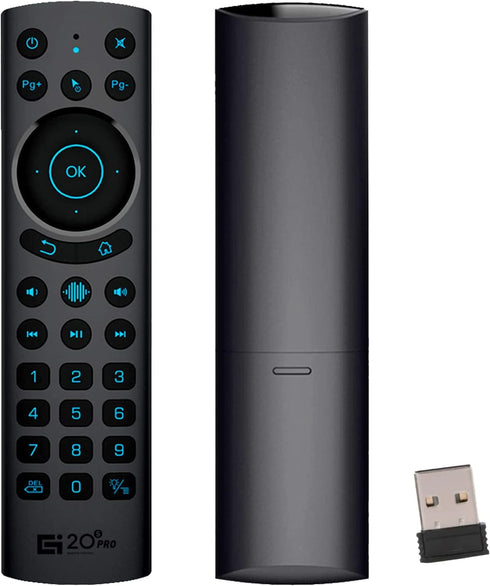 Bluetooth Voice Remote Control,USB Wireless Voice Control Sensing Backlit Air Remote Mouse with IR Learning for PC,Projector,Smart TV,Android TV B...